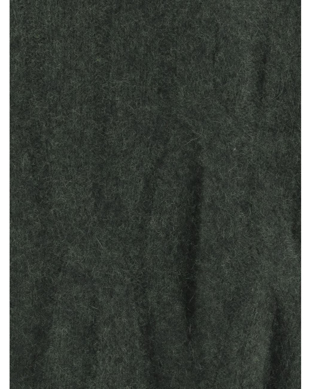 Allude Green Ribbed Hem Sweater