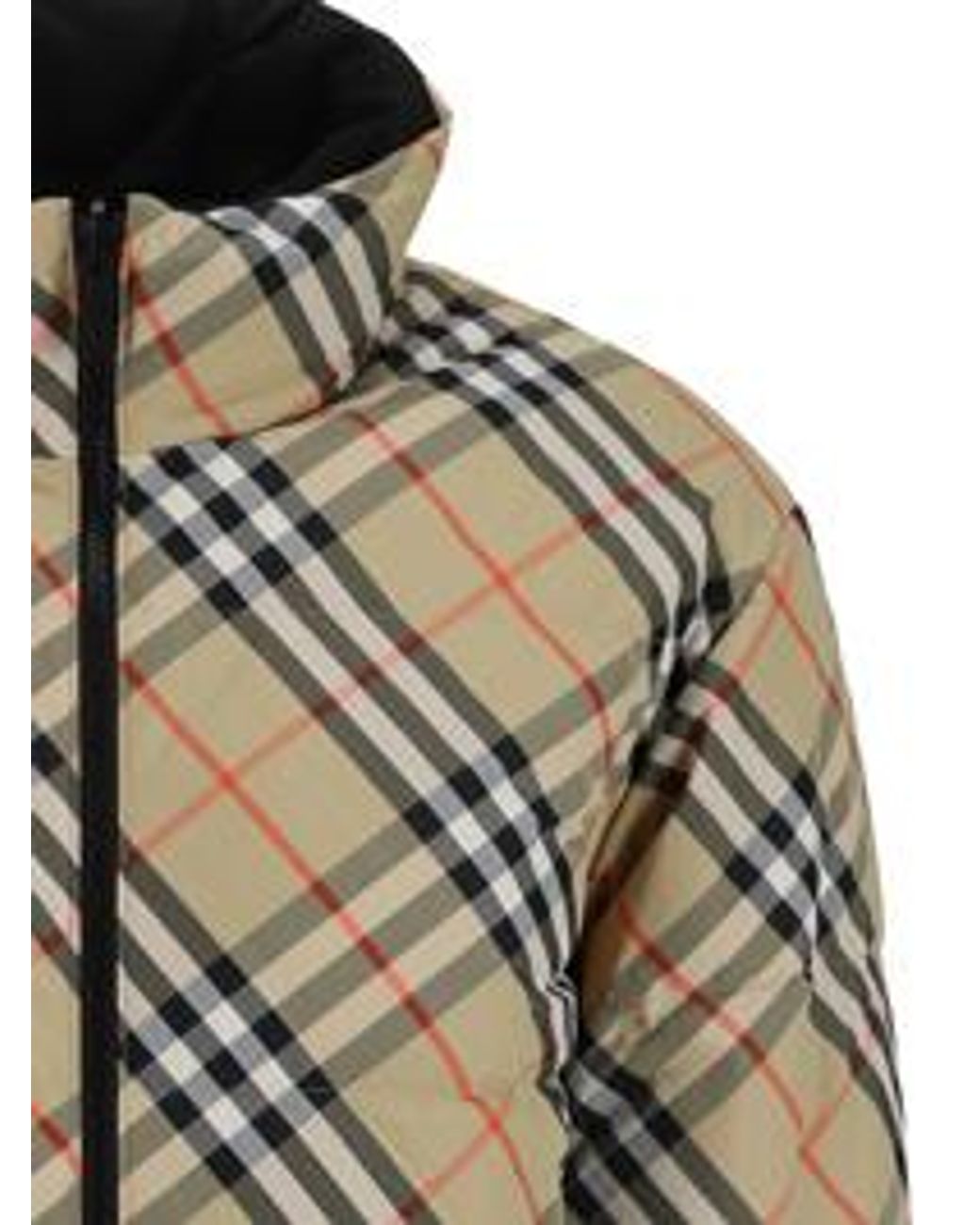 Burberry Metallic Reversible Checked Zipped Puffer Jacket