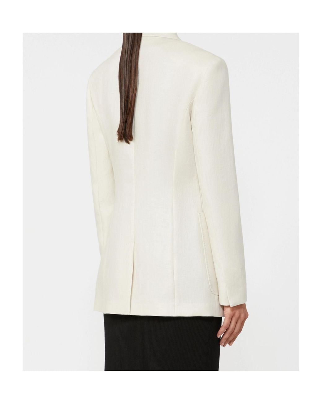 Max Mara White Volonta Single-Breasted Blazer