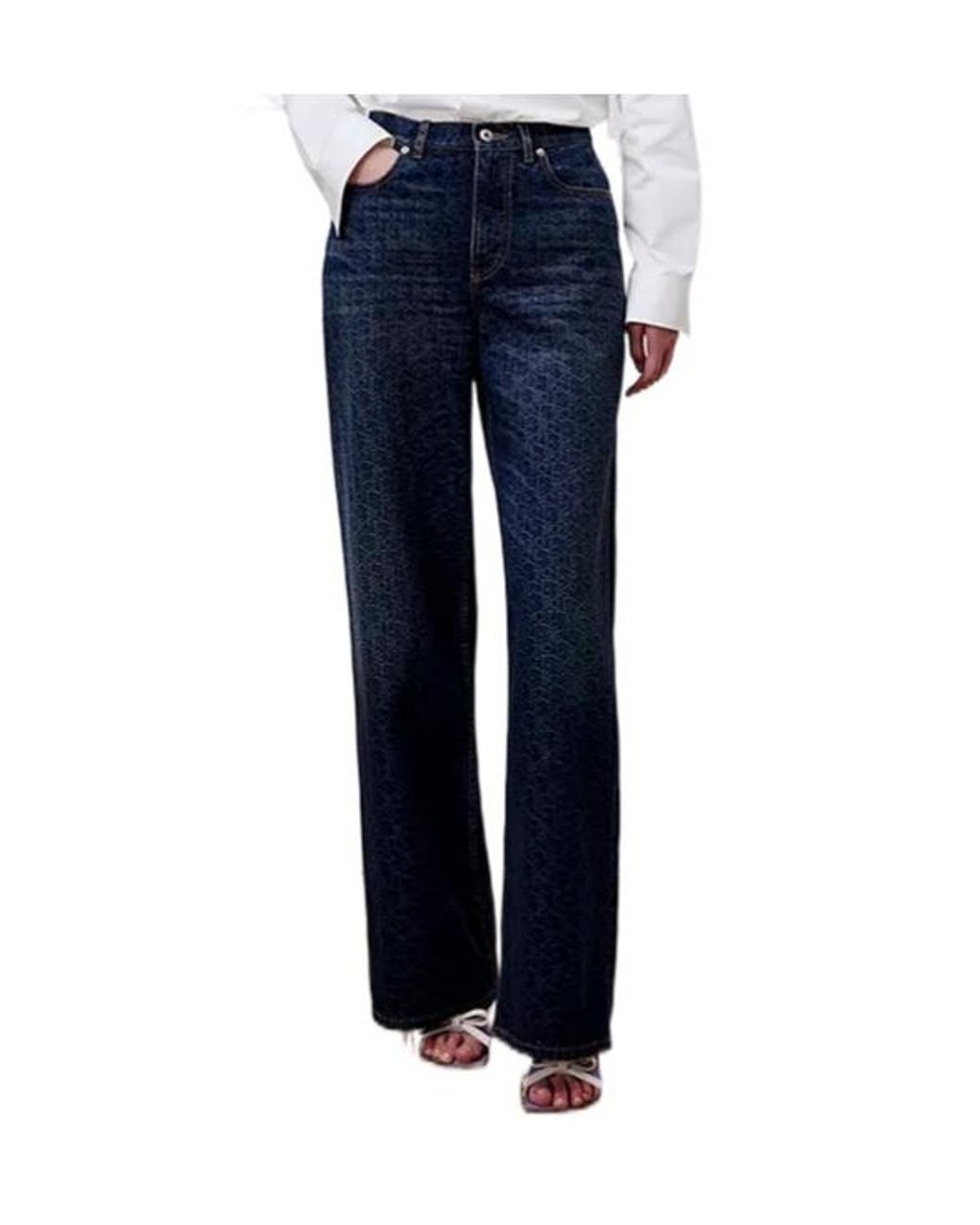 Dior Blue Oblique Flared Jeans