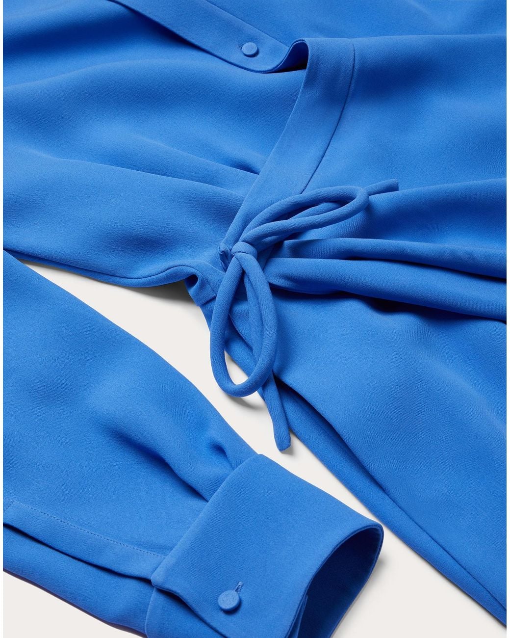 Valentino Blue Cady Couture Shirt Dress