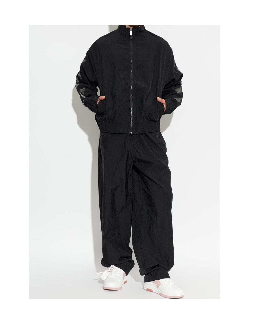Off-White c/o Virgil Abloh Black Diagonal Stripe Track Pants for men