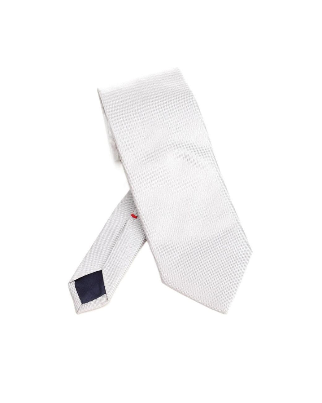 Al Duca D'aosta White Pointed-Tip Tie for men