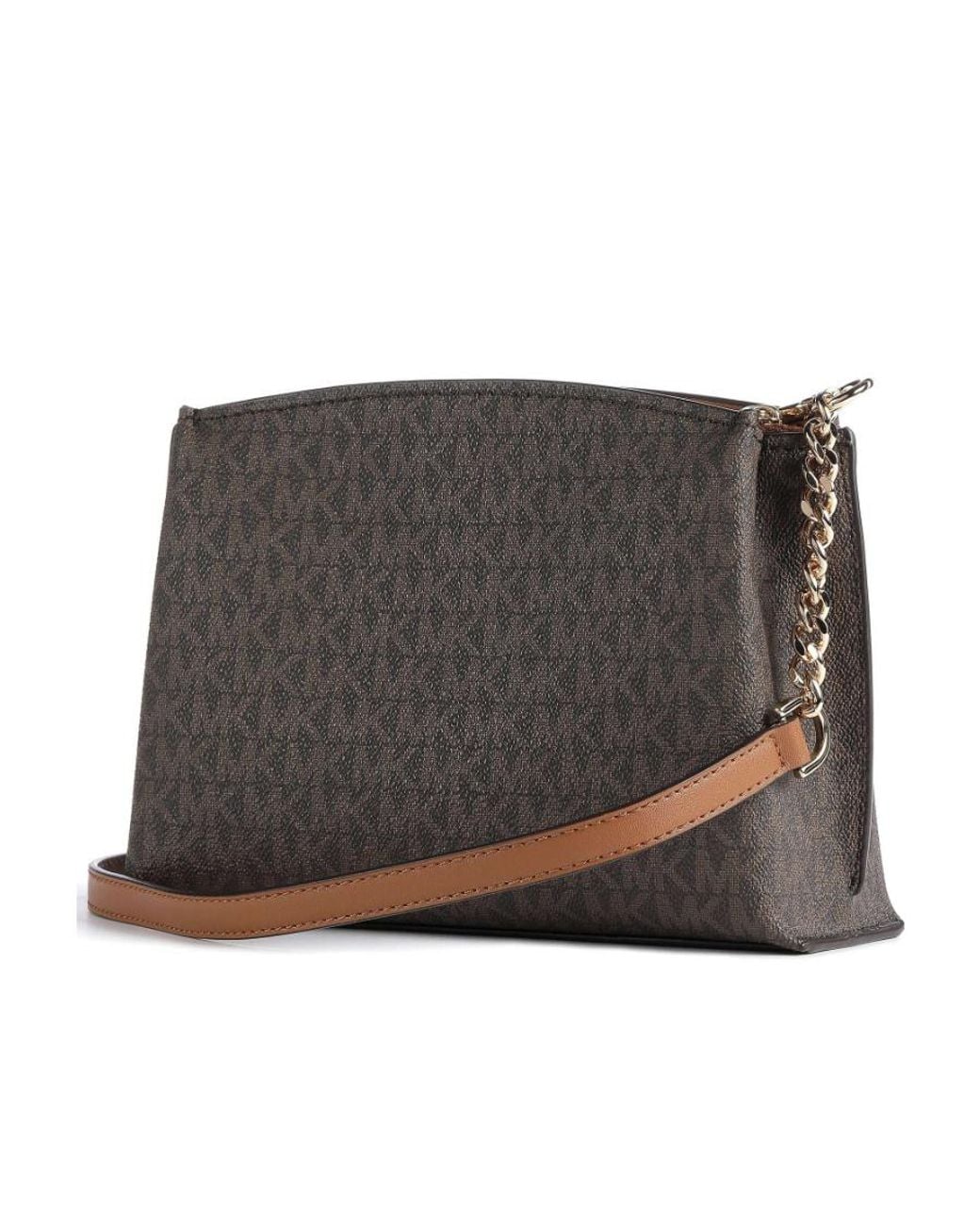 Michael Kors Brown Logo-Print Cross Body Bag