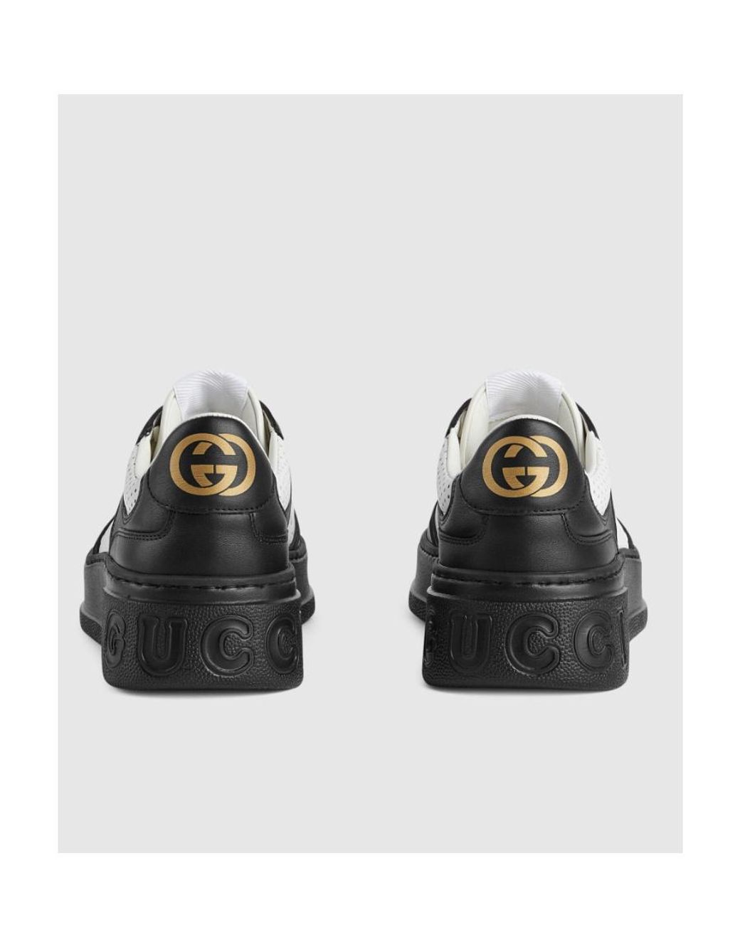 Gucci Black Gg Embossed Low-Top Sneakers