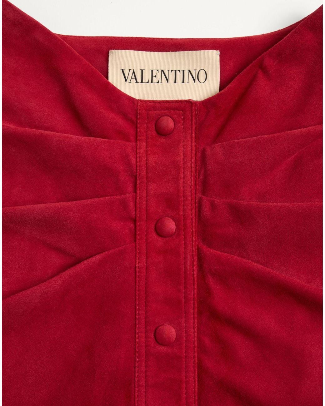 Valentino Red Suede Skirt
