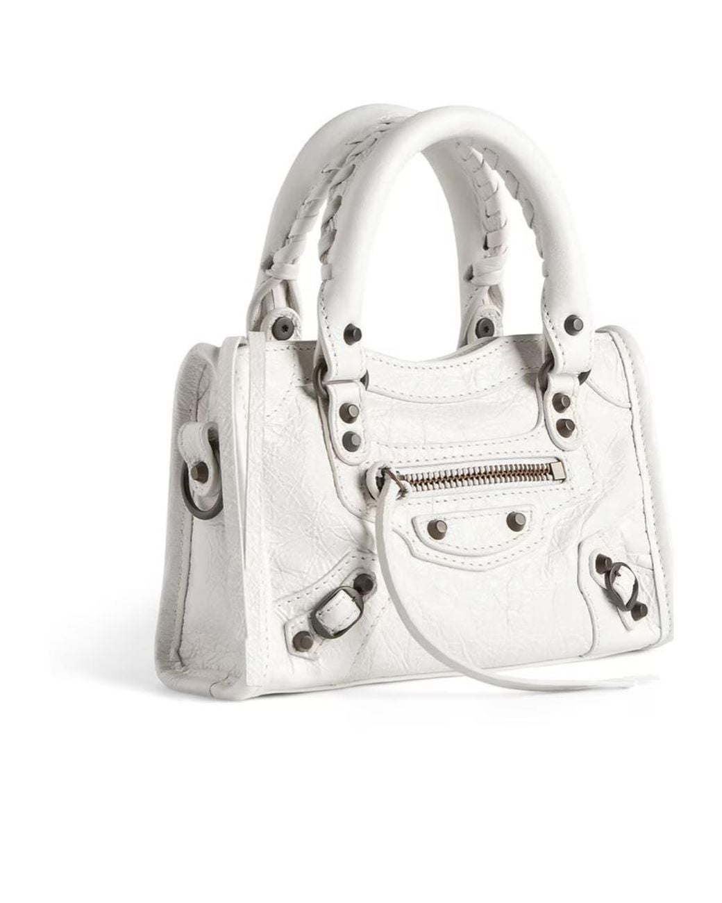 Balenciaga White Le City Bag Nano Top Handle Bag