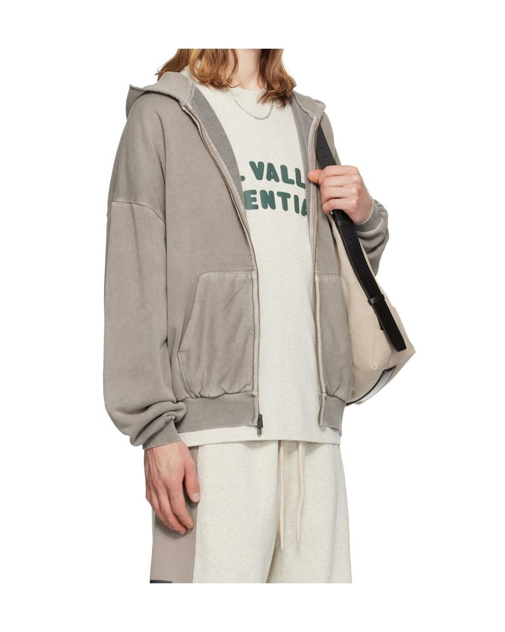 Fear Of God Gray 90S Zip-Up Hoodie for men