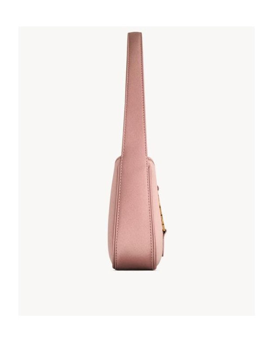 Saint Laurent Pink Le 5 À 7 Logo Plaque Mini Shoulder Bag