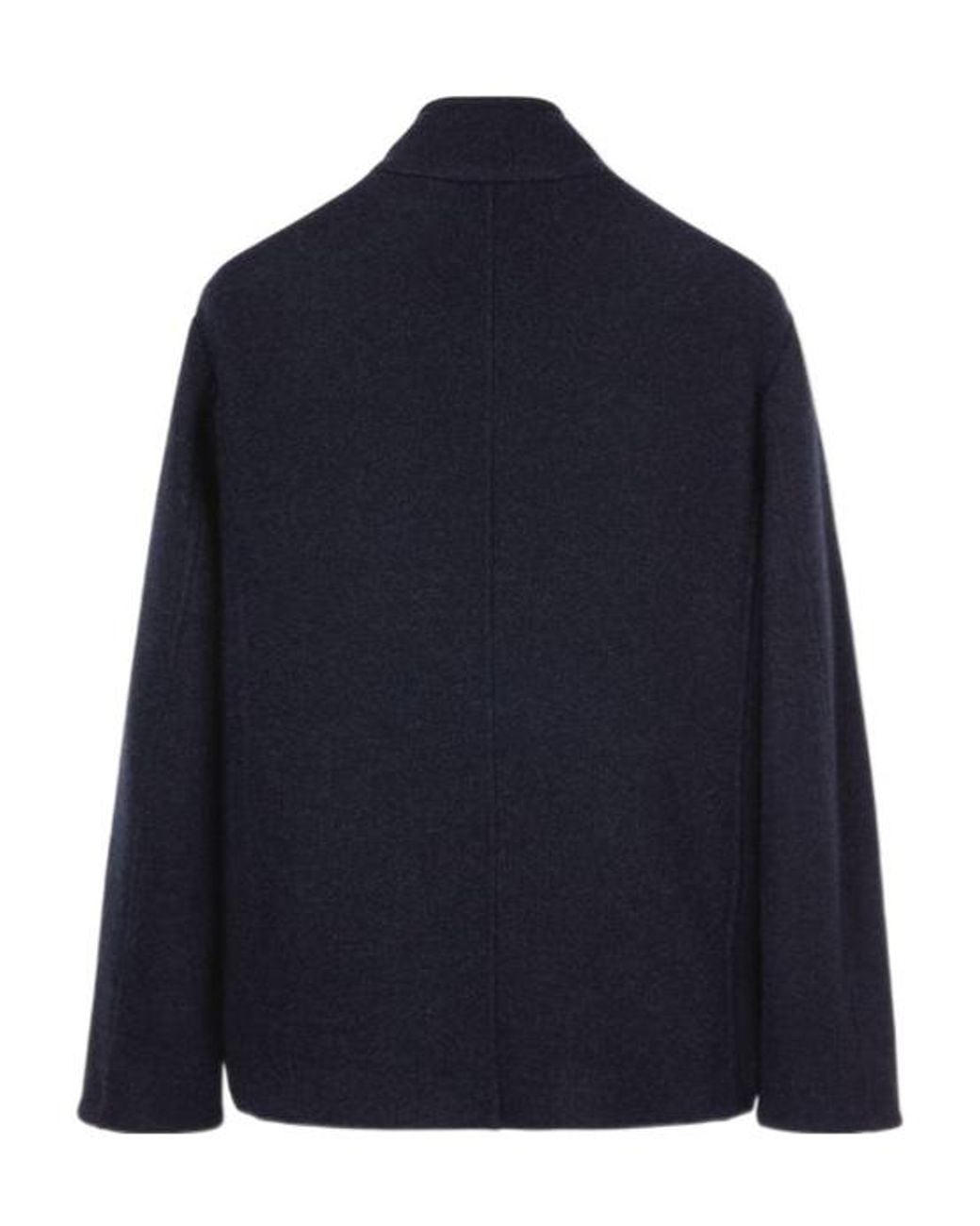 Loro Piana Blue Button-Up Suede-Cashmere Jacket for men