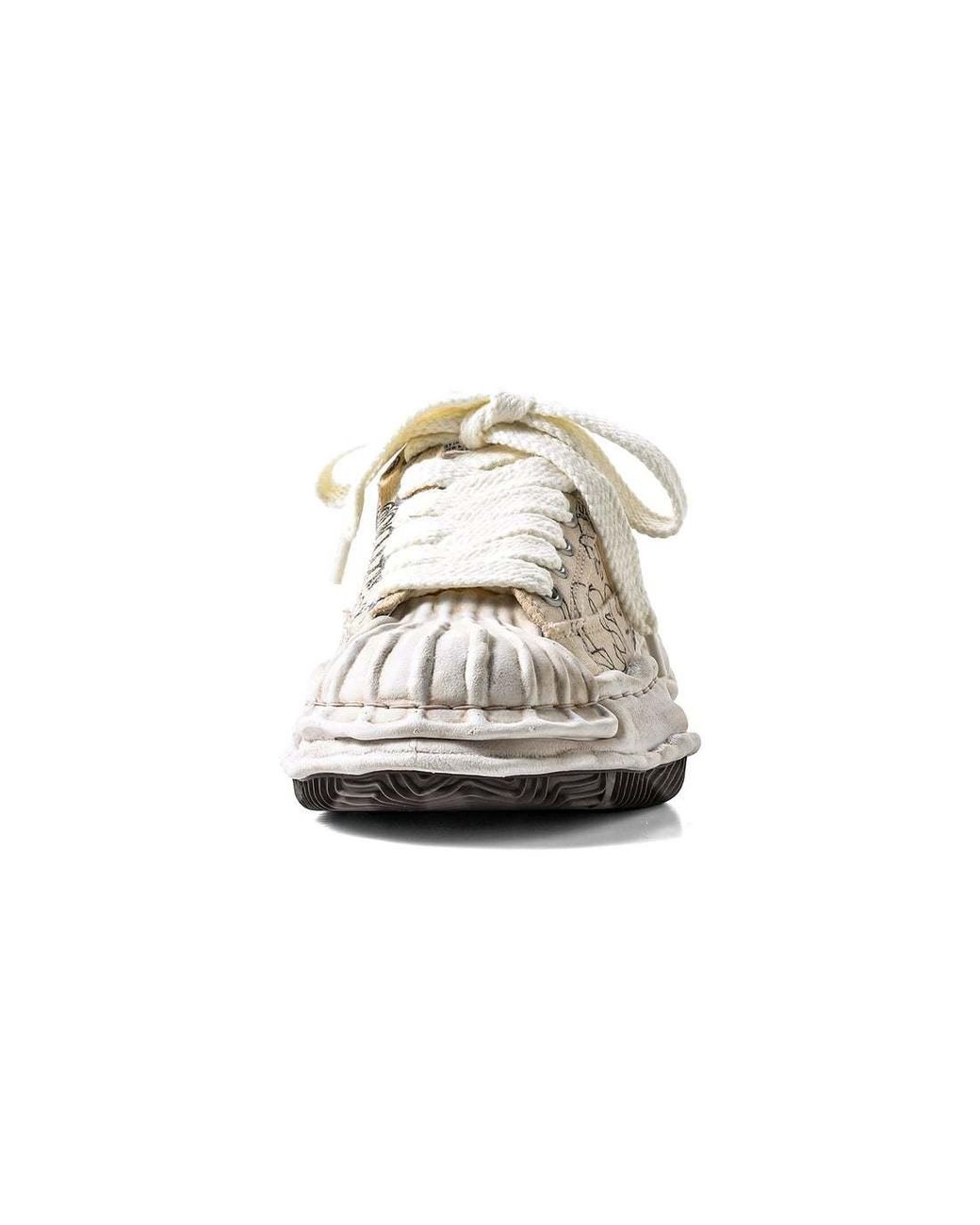 Maison Mihara Yasuhiro White Blakey Og Graffiti Printed Low-Top Sneakers for men