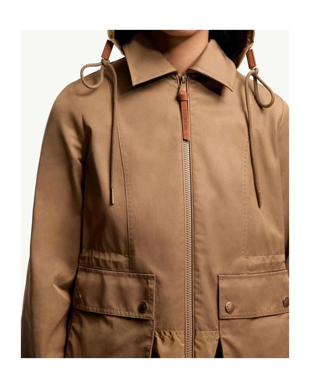 Moncler Brown Adenium Drawstring Hooded Jacket