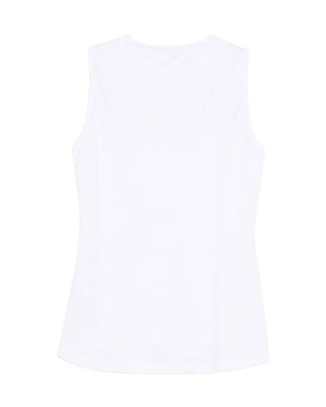 Roberto Collina White Cotton Tank Top