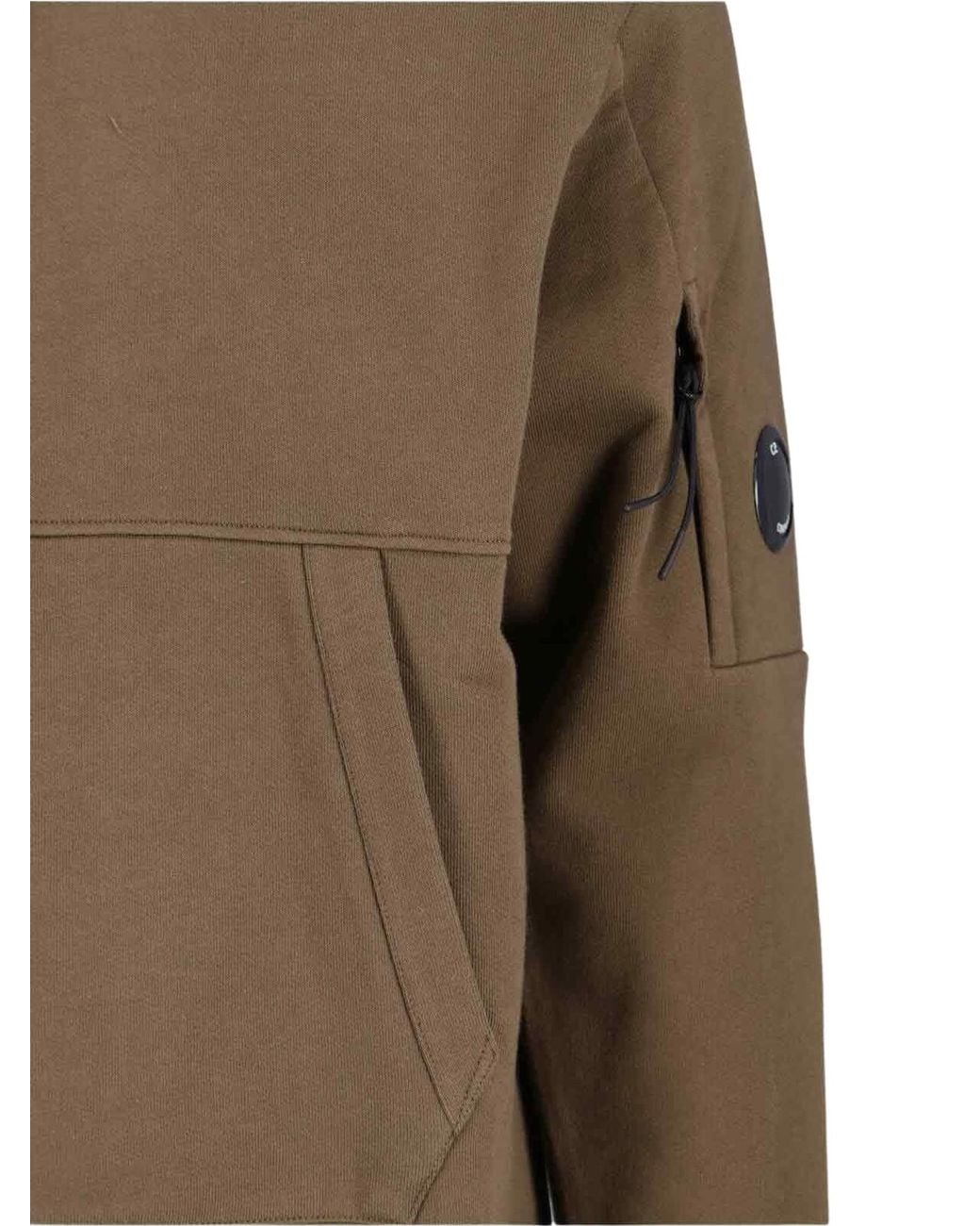 C P Company Green Lens-Detail Hoodie for men