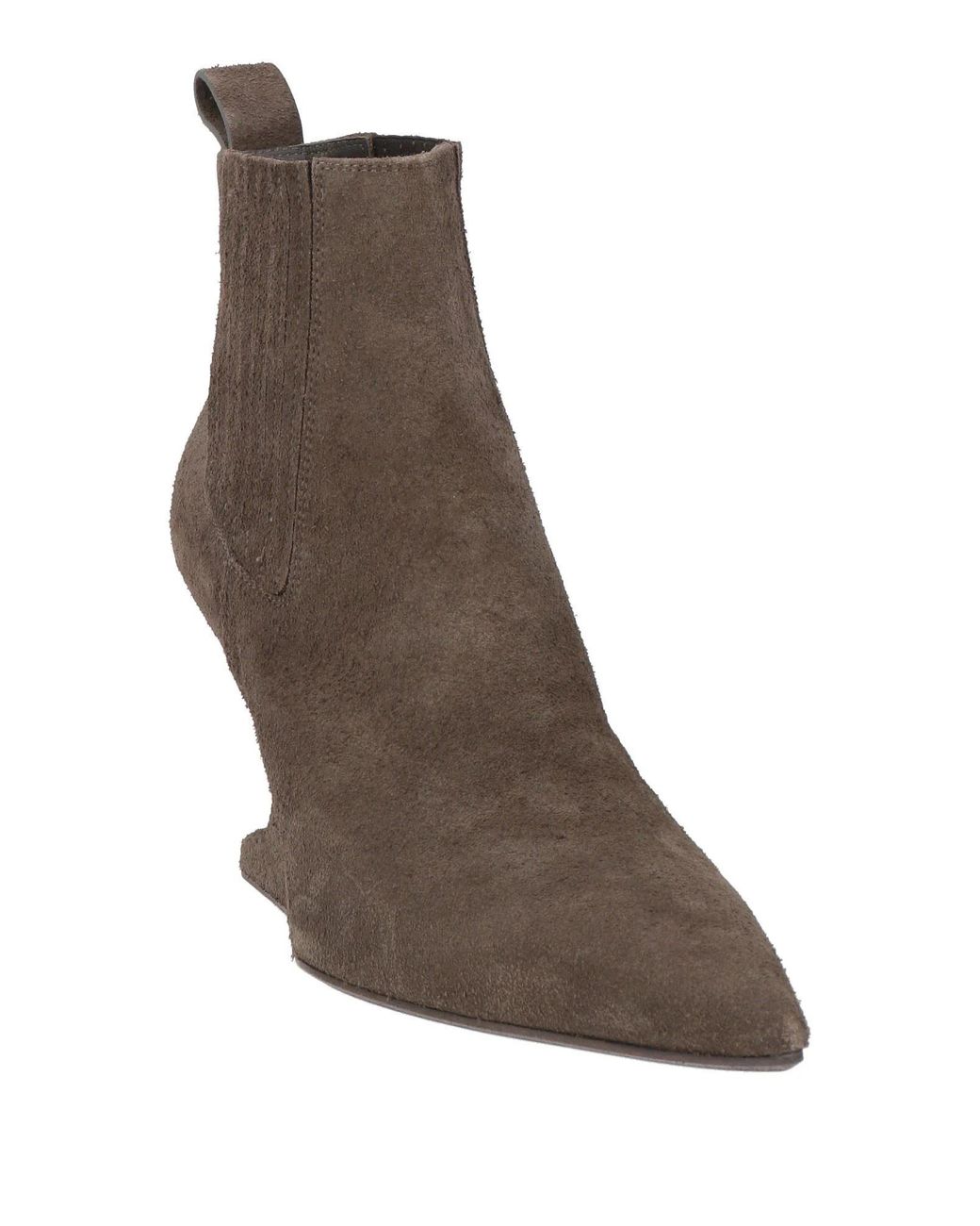 Rick Owens Brown Suede Chelsea Boots