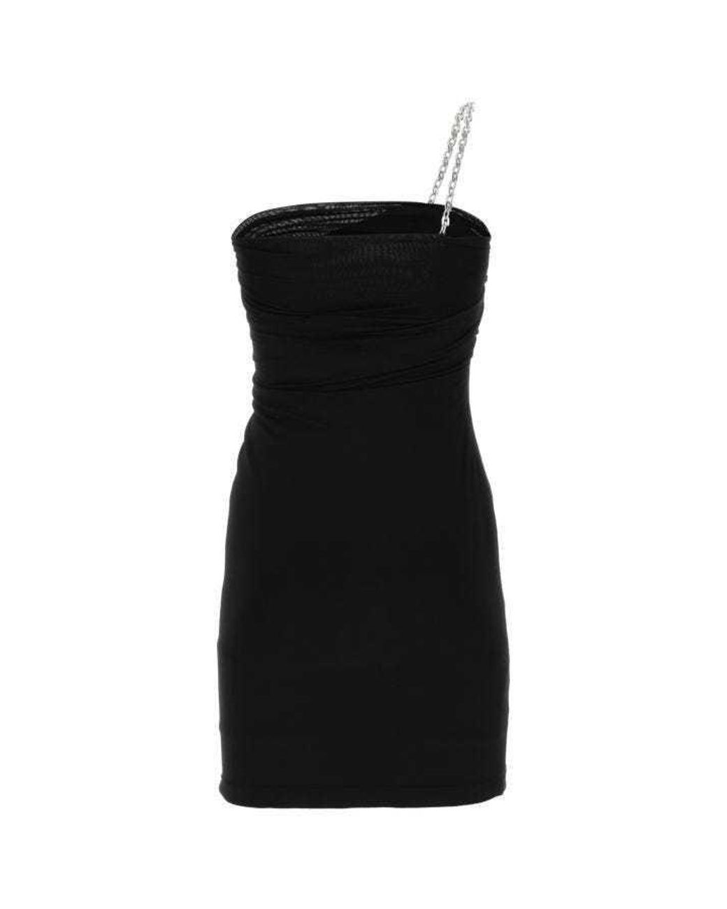 Givenchy Black G Link One-Shoulder Dress