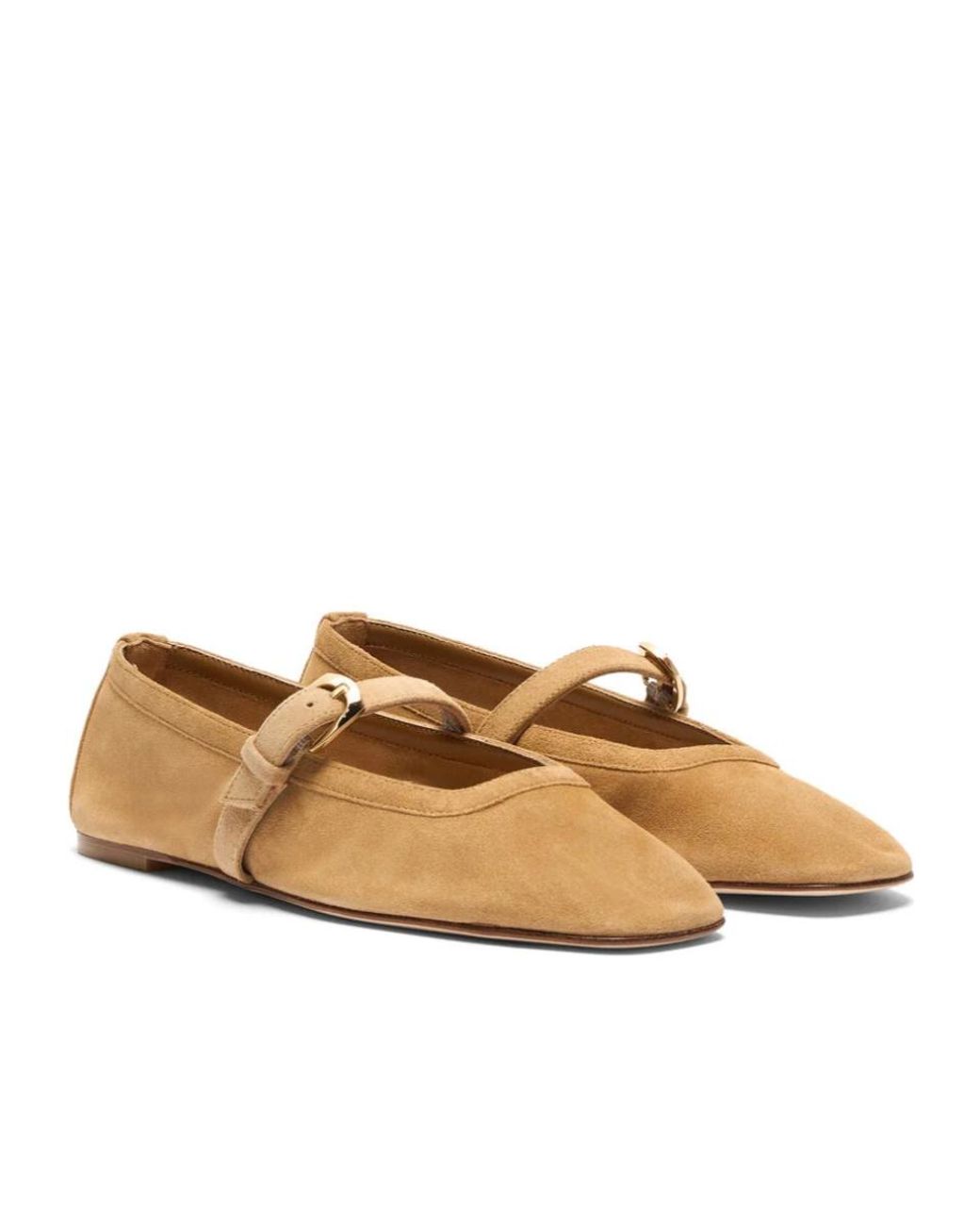 Stuart Weitzman Brown Sai Ballet Flat
