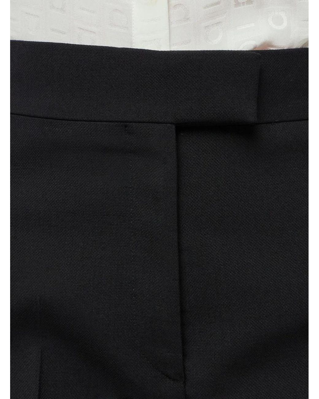 Ferragamo Black Ferragamo High Waist Tailored Trousers