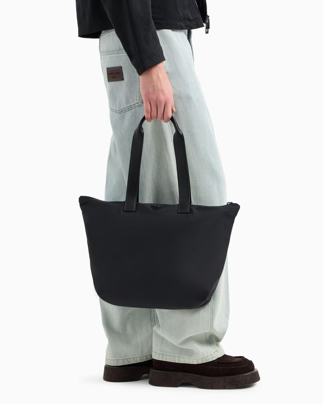 Giorgio Armani Black Emporio Armani Large Asv Top Handle Bag for men