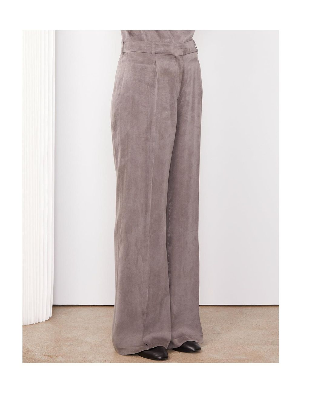 Officine Generale Gray Belt Loop Casual Pants