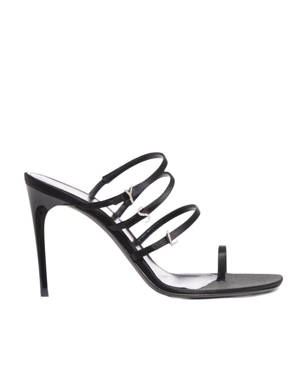 Saint Laurent White Jerry Square Open Toe Mules