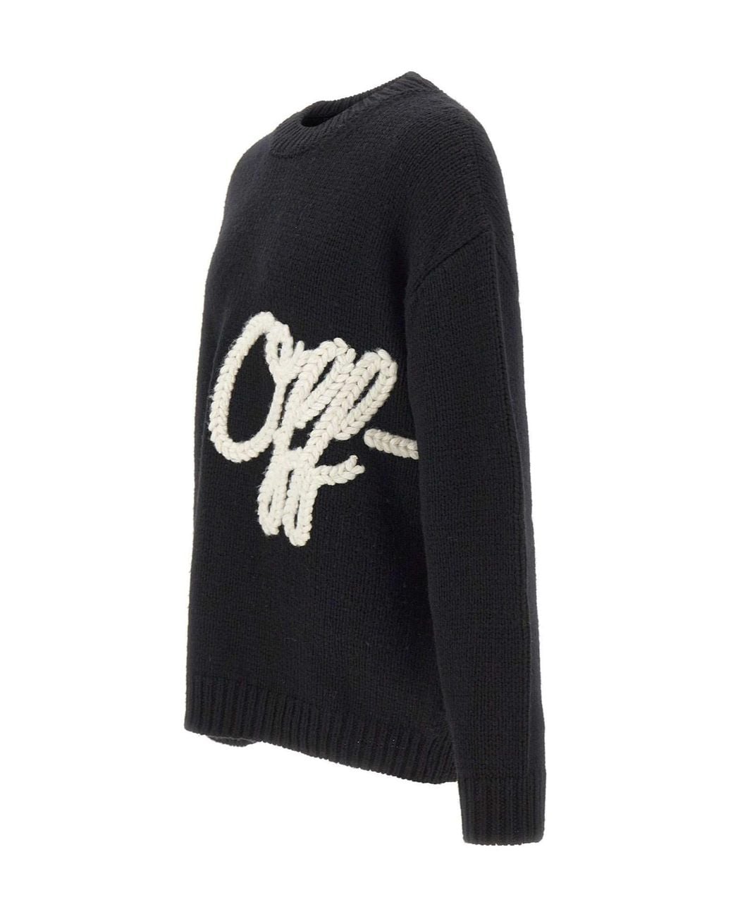 Off-White c/o Virgil Abloh Blue Long-Sleeved Sweater for men