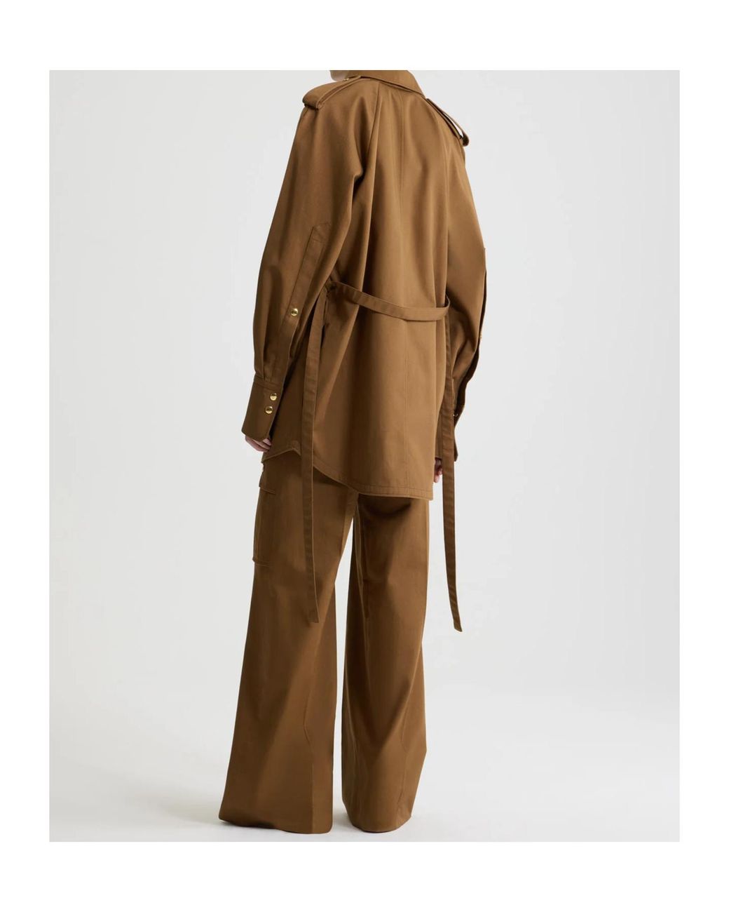 Patou Brown Belted Shirt