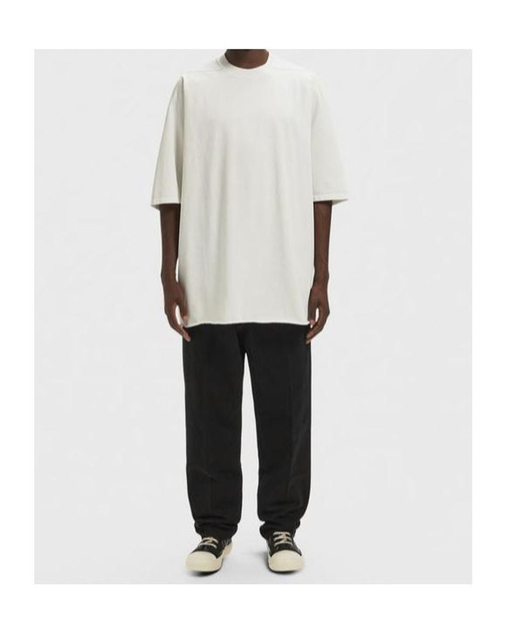 Rick Owens White Short-Sleeved T-Shirt for men