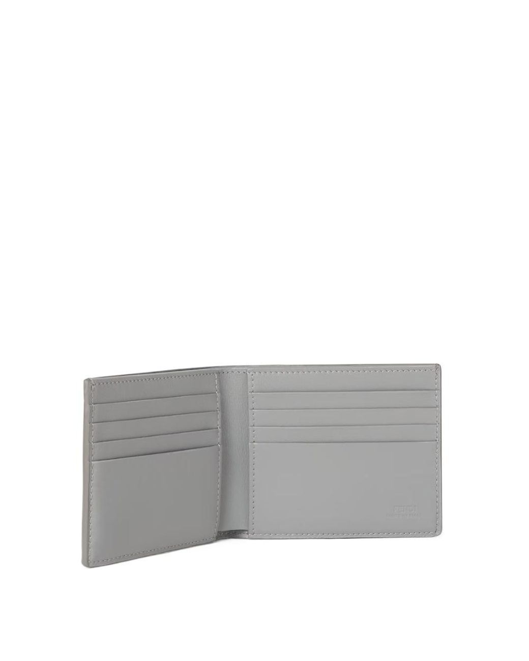 Fendi Gray Squared Ff Bi-Fold Wallet for men