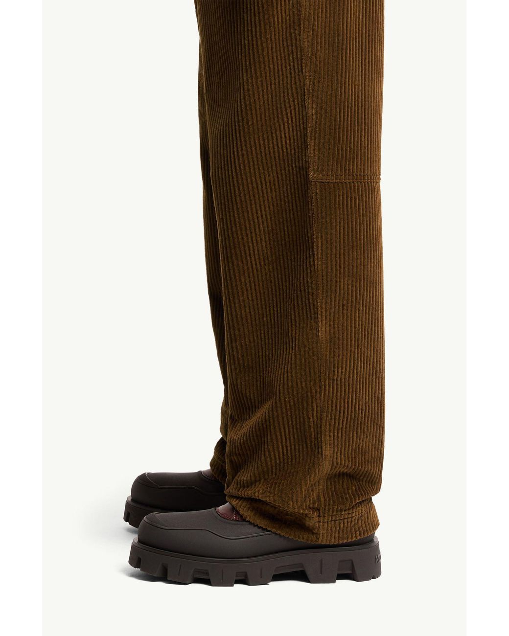 Moncler Brown Corduroy Jogging Trousers for men