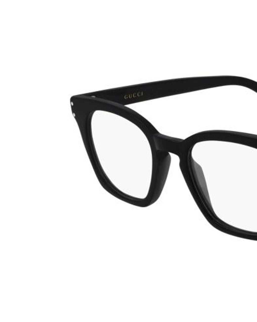 Gucci White Logo Detail Flat Lens for men