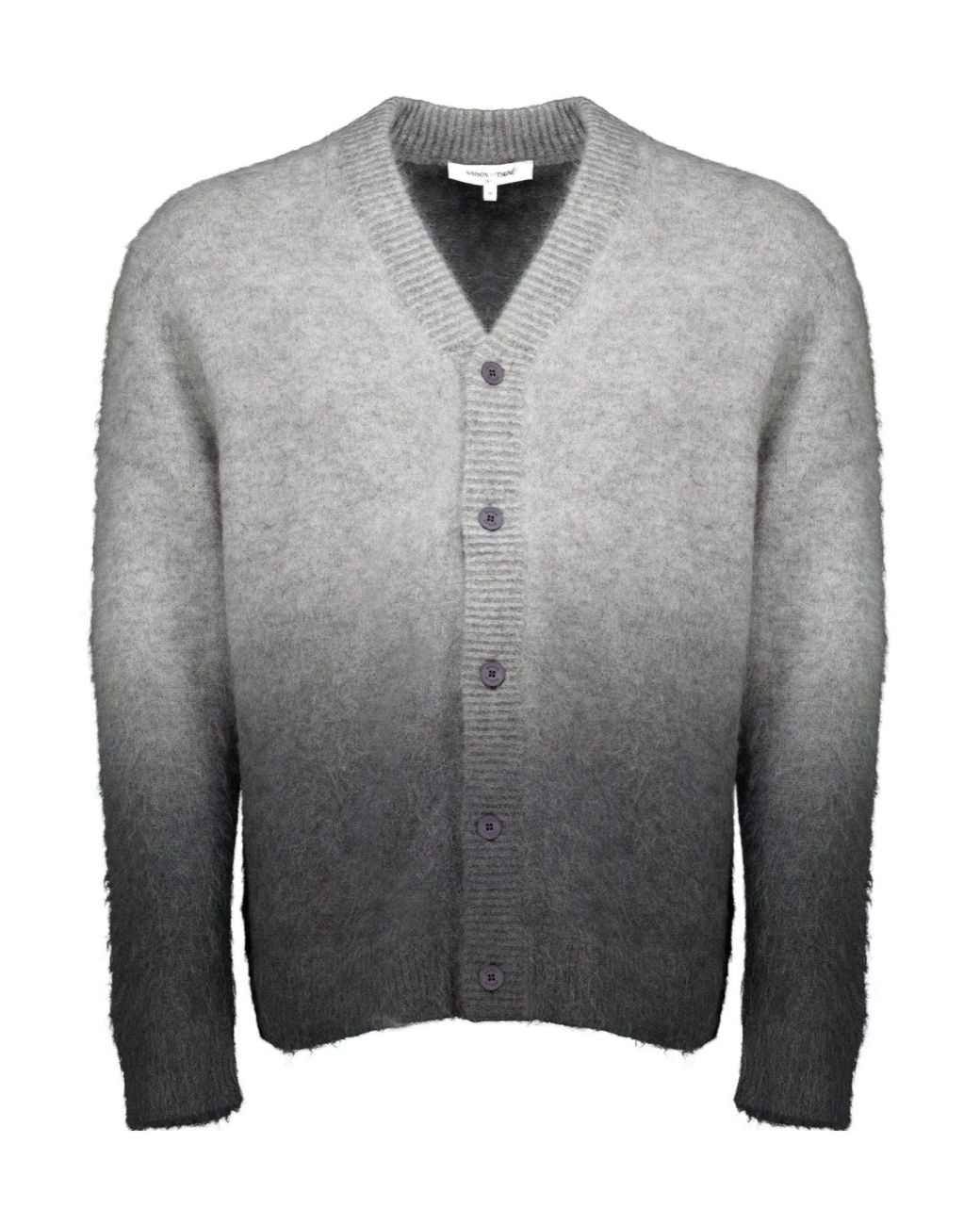 Maison Kitsuné Gray Ombré-Effect V-Neck Cardigan for men