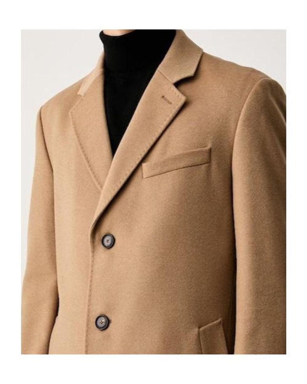 Boss Natural Slim-Fit Formal Wool Coat With Cashmere for men