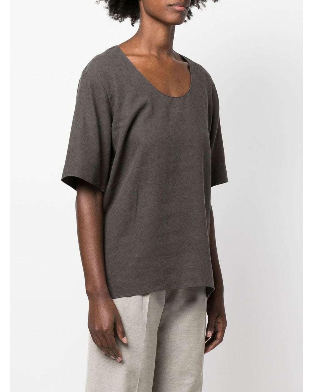 Low Classic Black Scoop-Neck Short-Sleeve T-Shirt