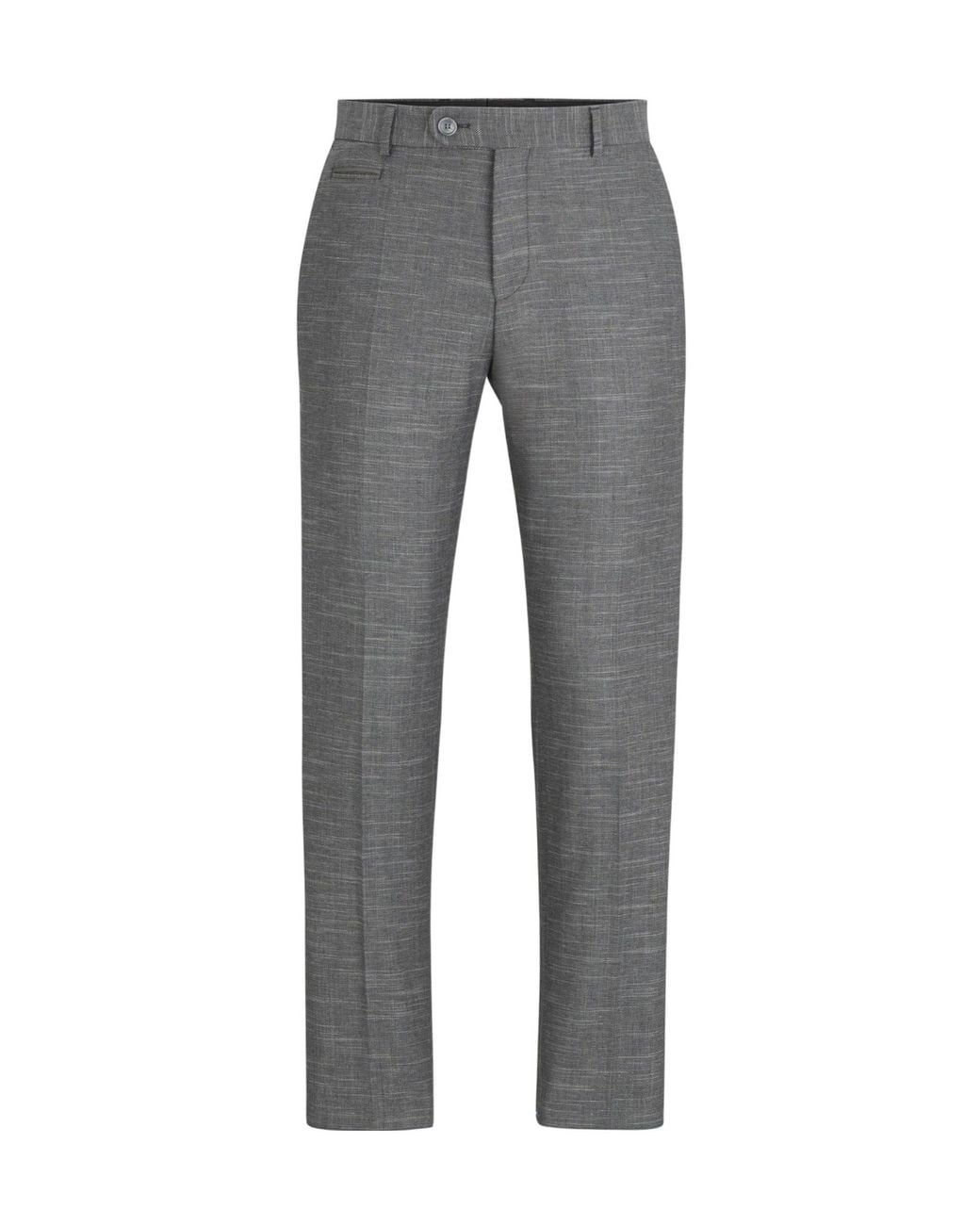 Boss Gray Minimalist And Versatile Trousers for men