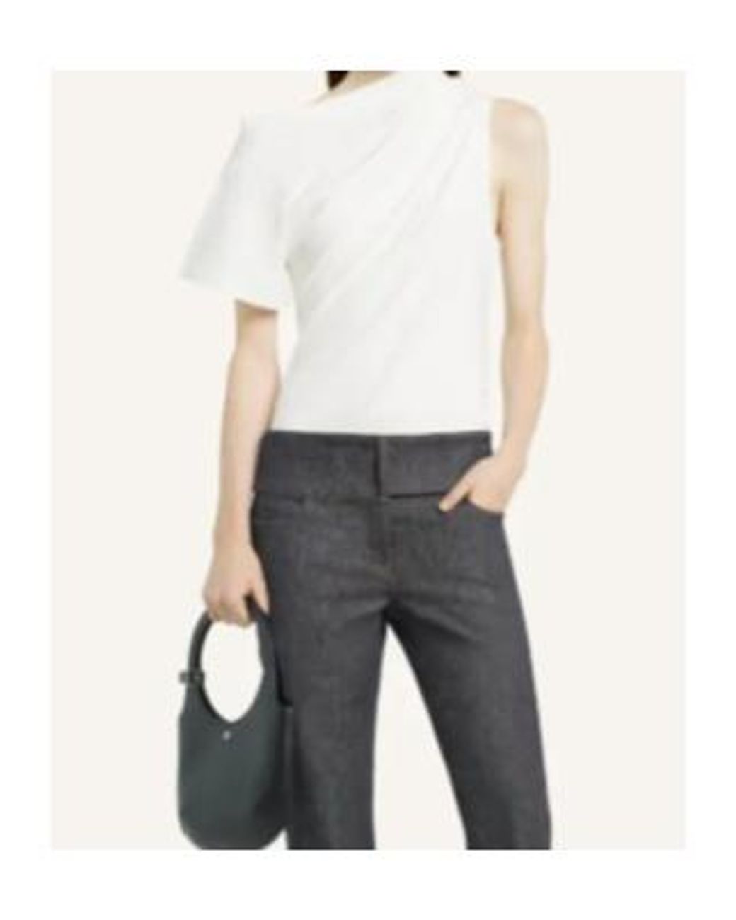 Courreges White Courrèges Asymmetric Draped T-Shirt