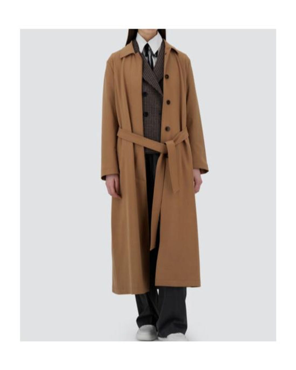 Herno Brown Belted Long Coat