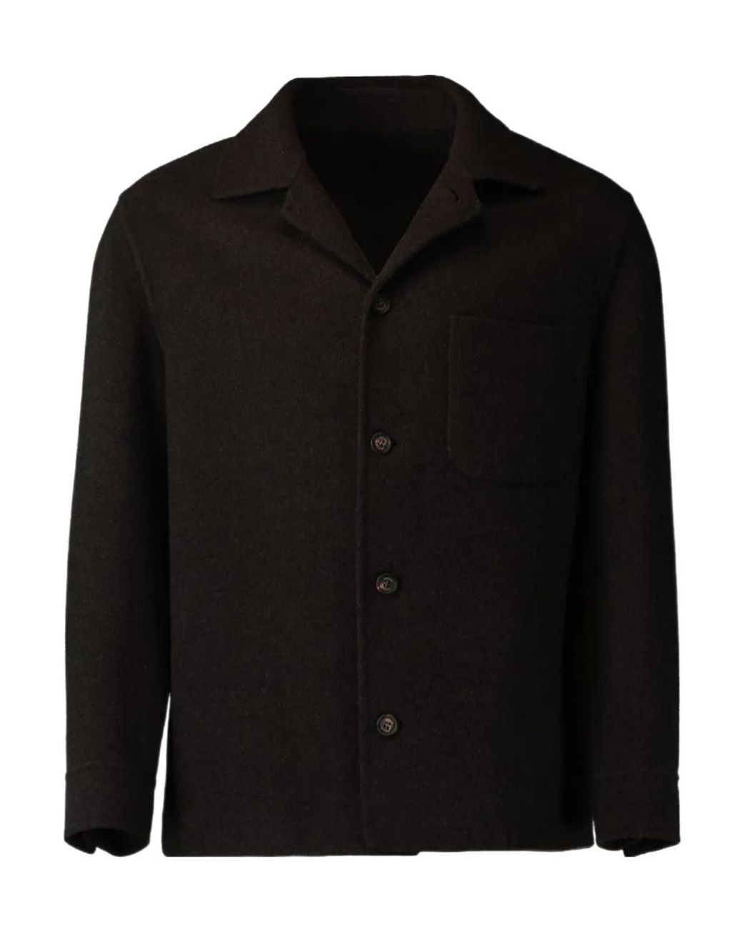 Eleventy Black Long-Sleeved Casual Jacket for men