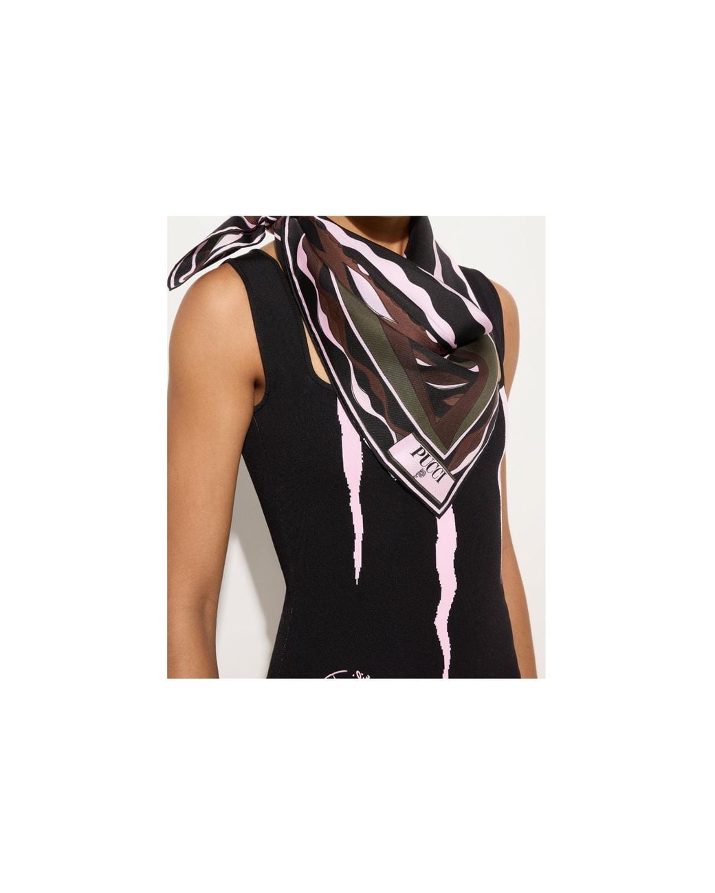 Emilio Pucci Multicolor Pucci Mixed Print Scarf
