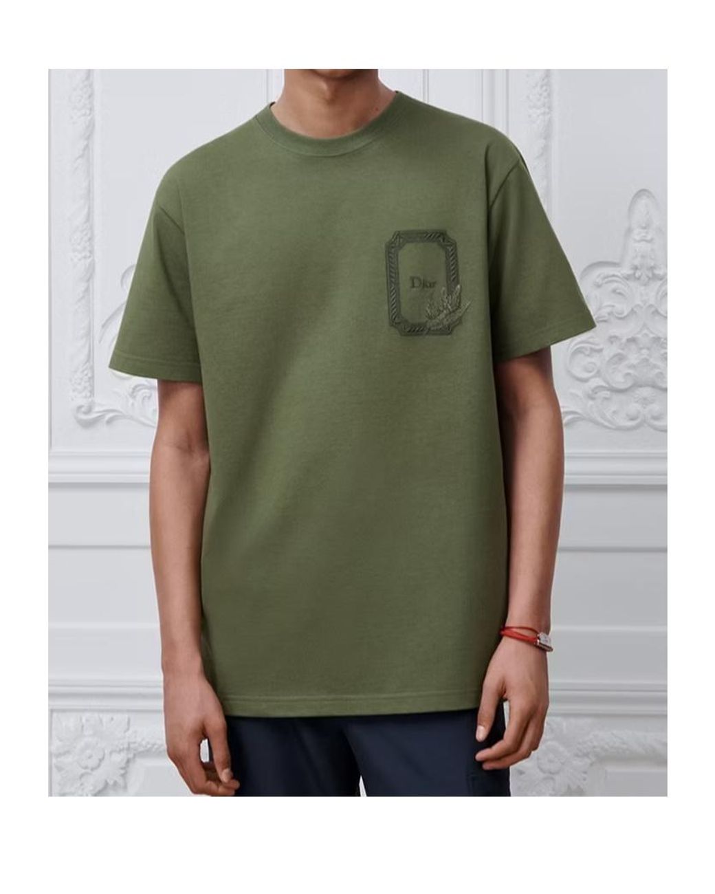 Dior Green Médaillon Colibri T-Shirt, Relaxed Fit for men