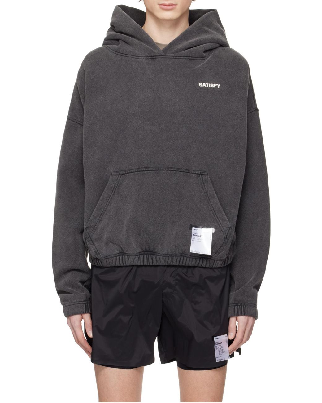 Satisfy Gray Softcell Hoodie for men