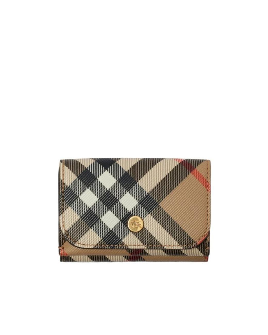 Burberry Multicolor Vintage-Check Foldover-Top Wallet