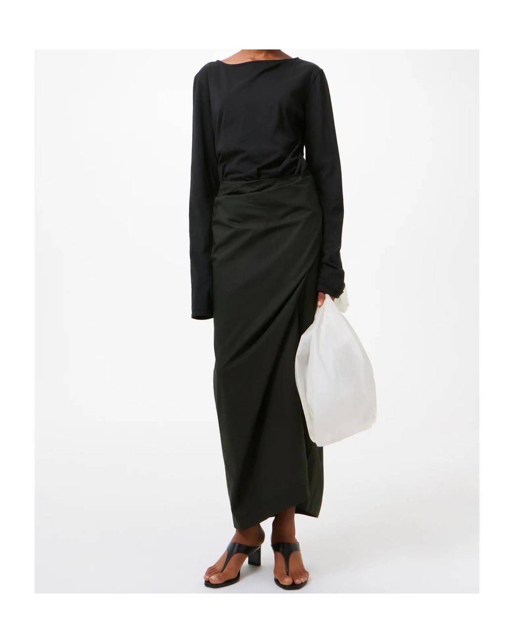 Our Legacy Black Twisted Wrap Dress