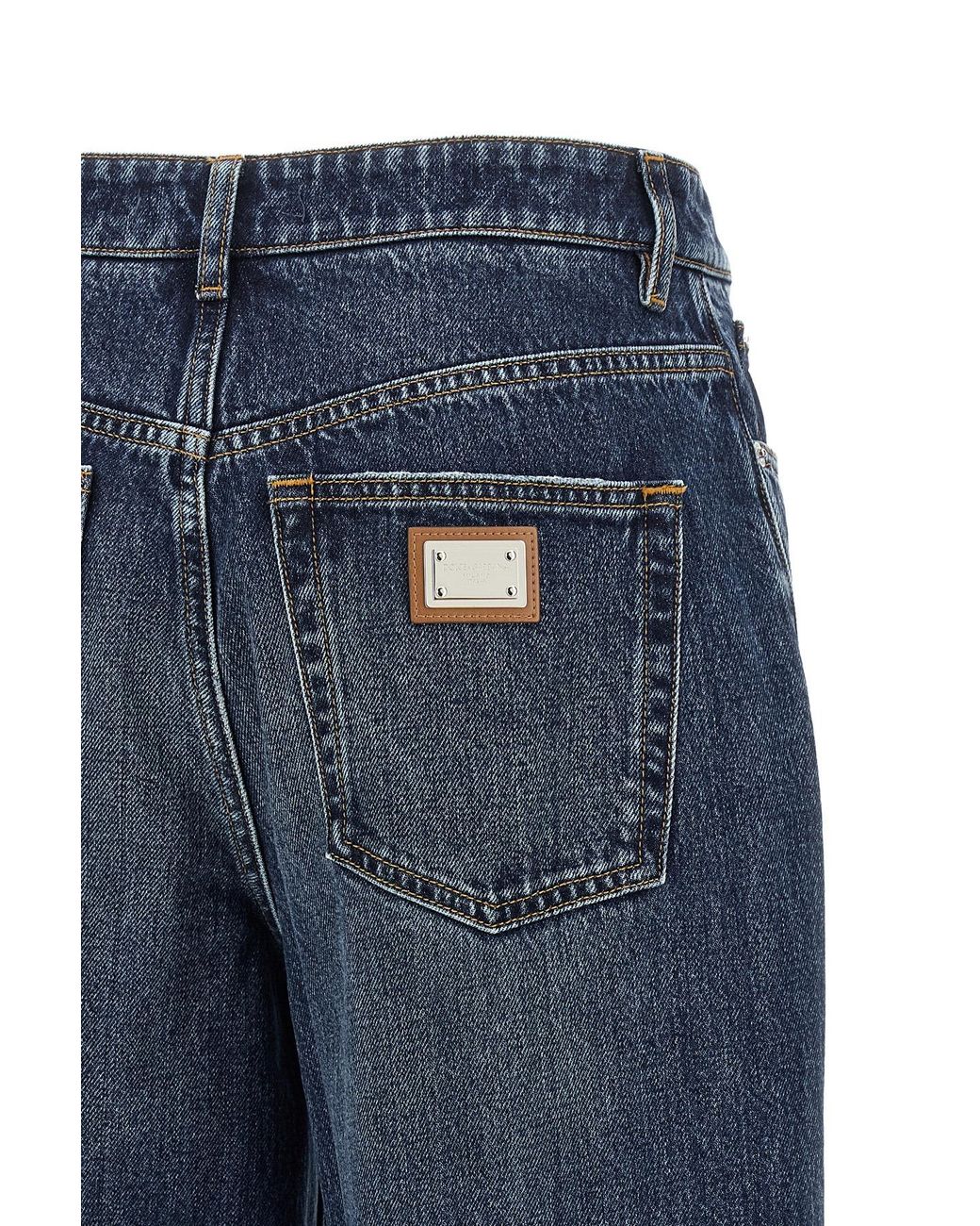 Dolce & Gabbana Blue Wide-Leg Jeans