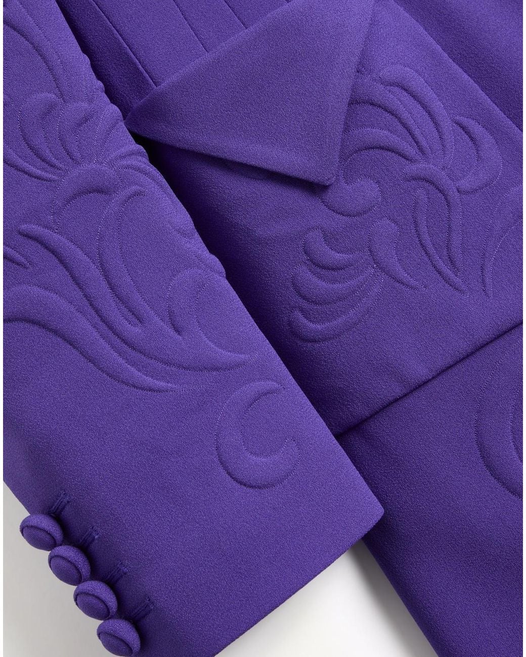 Valentino Purple Long-Sleeved Coat