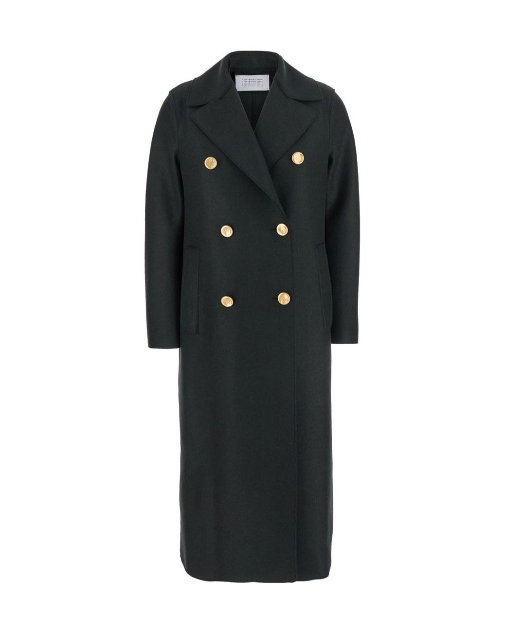 Harris Wharf London Black Double-Breasted Coat