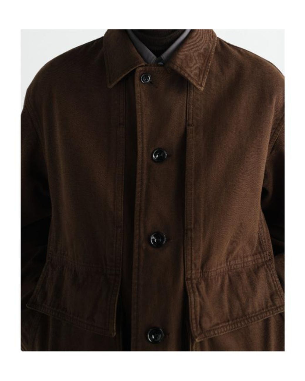 Lemaire Brown Boxy Pocket Jacket for men