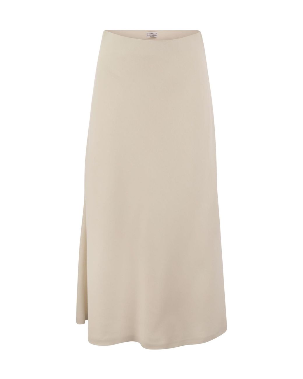 Brunello Cucinelli Natural Flared A-Line Maxi Skirt