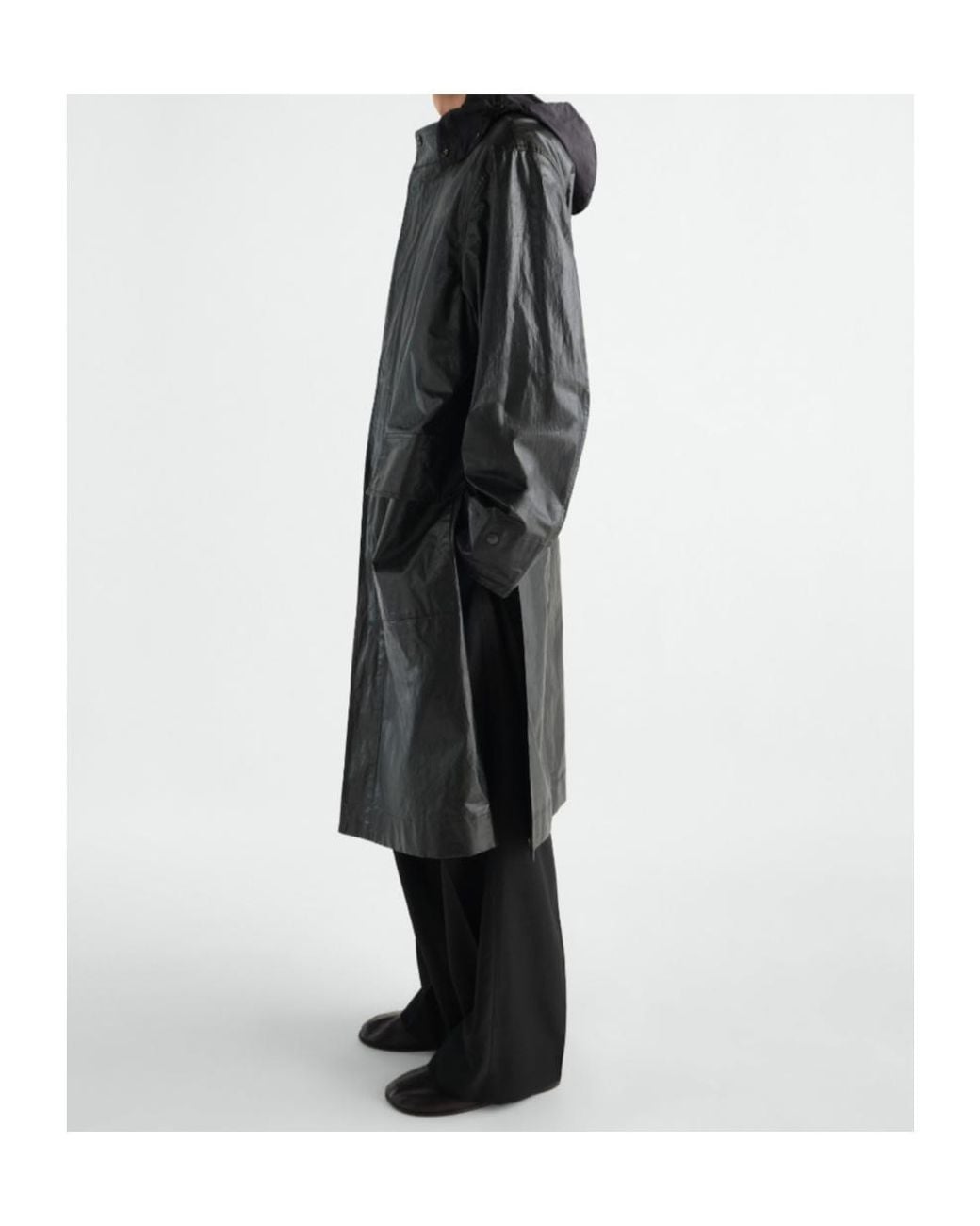 Lemaire Gray Long Raincoat for men