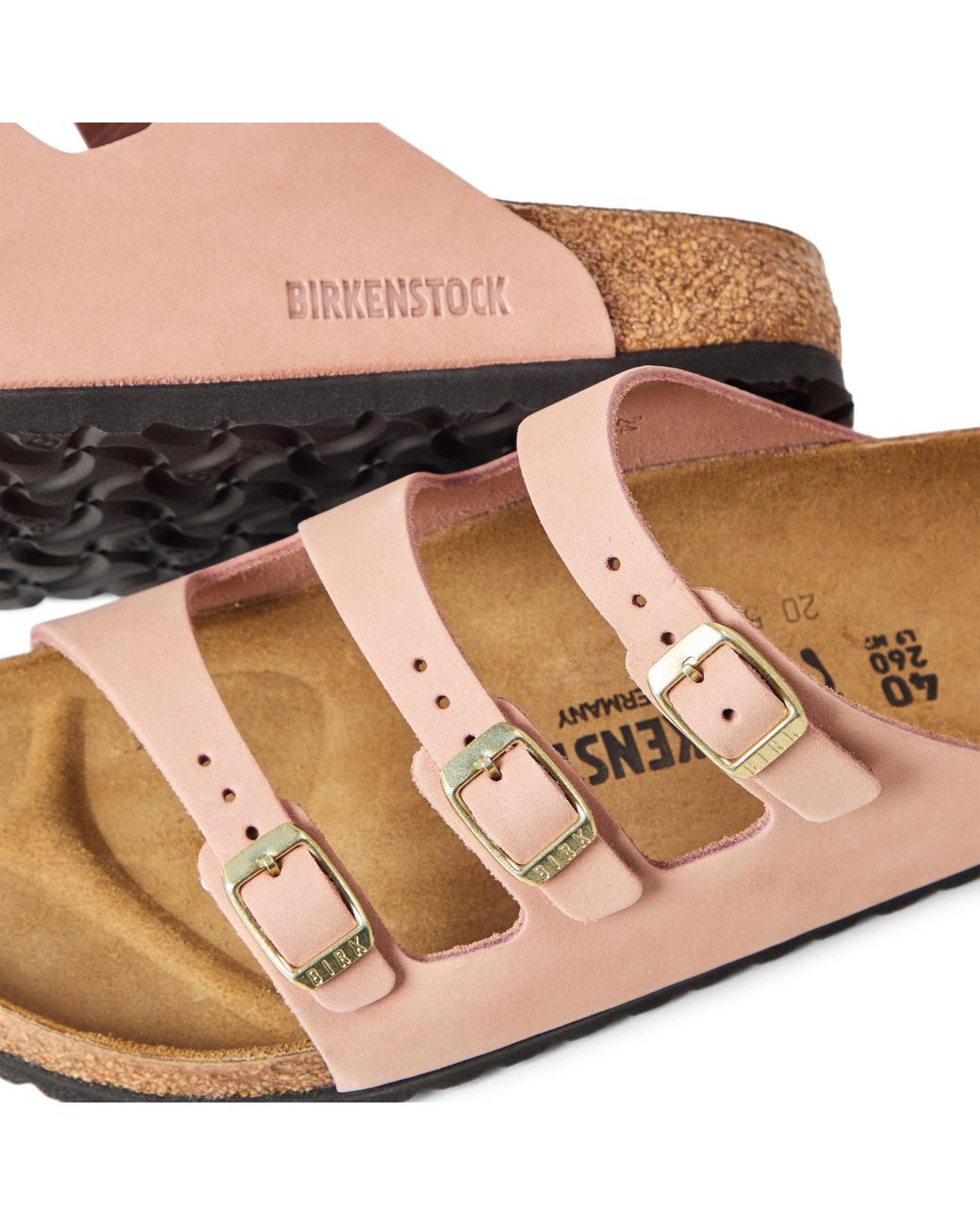 Birkenstock Pink Florida Hex Flat Sandals